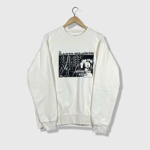 Brandy Melville Radio Silence Crewneck Sweatshirt Womens One Size Off White Band